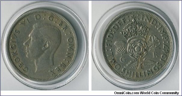 UK 1947 Two Shillings