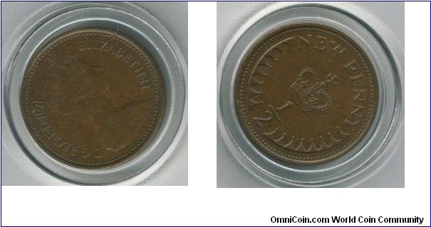 UK 1971 New Half Penny