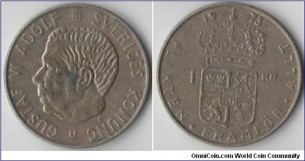 1 Krona. King Gustaf VI Adolf