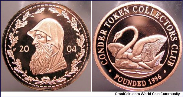 Club Token, USA

The Conder Token Collector's Club membership token for 2004.                                                                                                                                                                                                                                                                                                                                                                                                                                     