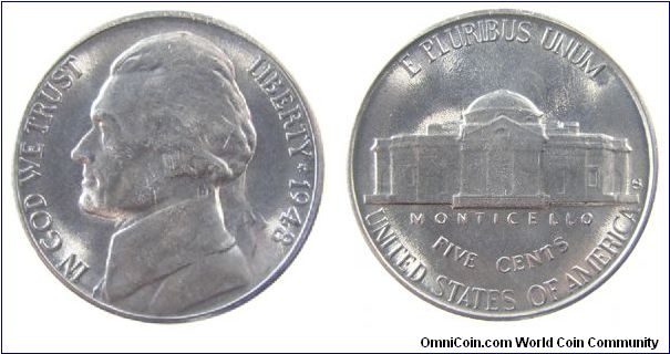 1948-S Jefferson nickel