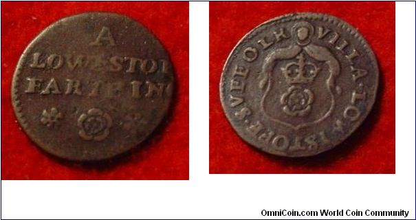 17C Lowestoft farthing.

I have only seen 1 other(in the Fitzwilliam museum Cambridge) and this was a lesser grade.