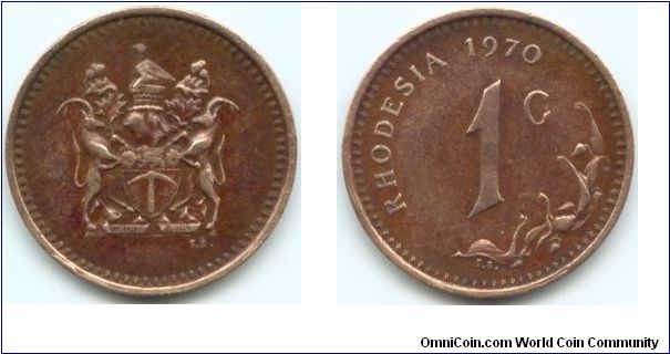 Rhodesia, 1 cent 1970.