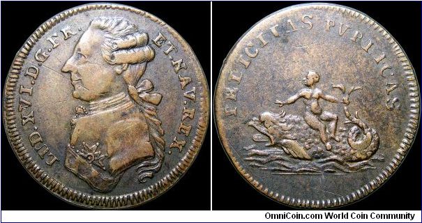 Louis XVI, France

There is another example of this up with a different bust on the obverse.                                                                                                                                                                                                                                                                                                                                                                                                                      