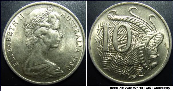 Australia 1980 10 cents. Wowzor - still can be found in UNC condition in 2008