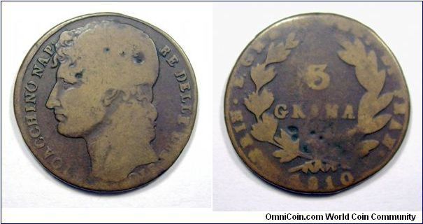 Kingdom of the Two Sicilies

Joachim Murat

3 Grana II type

Copper