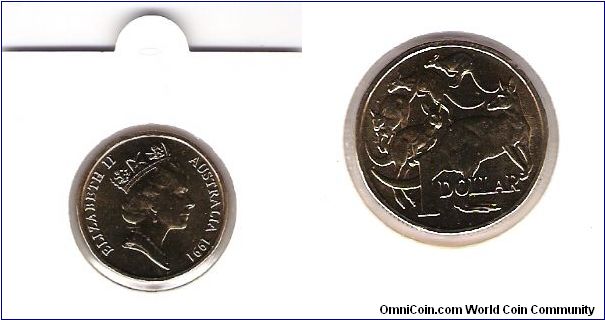 1991 Austrailan $1.00 dollar coin/ mint your own series /by portable press