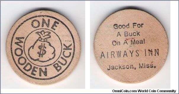 One -wooden-Buck
Airways Inn
Jackson, Mississippi
