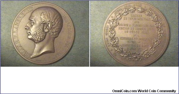 Large French memorial medal 1871 126.5 grams