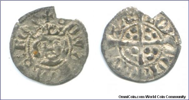 Edward III 1327-77
Halfpenny Third Coinage 1344-51
Known as 'Florin'Coinage
15mm  0.7gms