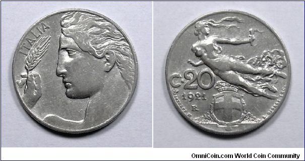 Kingdom of Italy
V. Emanuele III

20 Cent. Liberty

Nickel