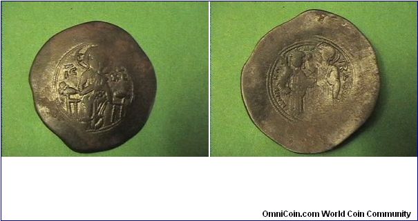 Byzantine Empire
Manuel Comnenus Ducas 1230-1237AD
Billon Trachy 30mm 3.9 grams
Thessalonica/Epirus mint