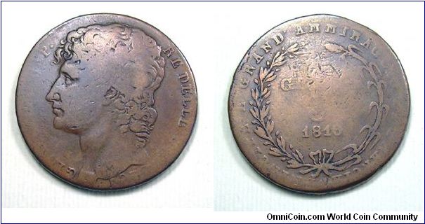 Kingdom of the Two Sicilies.
J. Murat

3 Grana I type

Copper