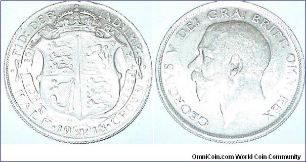 Half Crown. Silver Coin. George V.