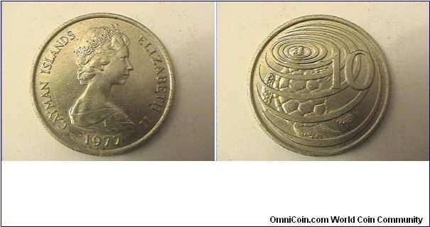 ELIZABETH II CAYMAN ISLANDS
10 CENTS
copper-nickel