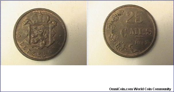 LETZEBURG
25 CENTIMES
bronze