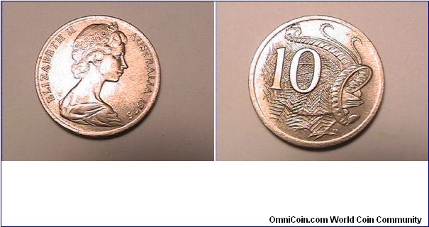 ELIZABETH II AUSTRALIA
10 CENTS
copper-nickel