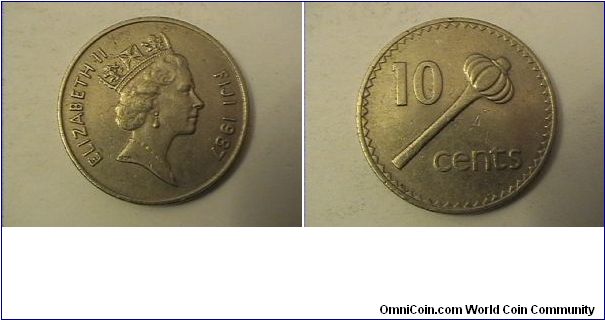 ELIZABETH II FIJI
10 CENTS
copper-nickel