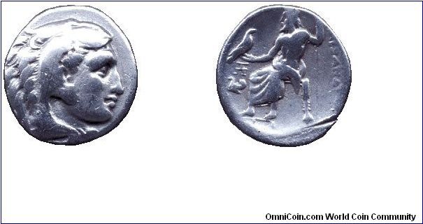 Macedon Empire, drachma, Ag, Alexander III, the Great (336-323 BC), 4.5 grams.                                                                                                                                                                                                                                                                                                                                                                                                                                      