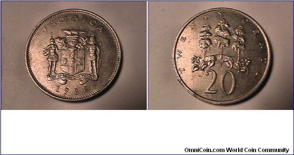 JAMAICA
TWENTY CENTS
copper-nickel