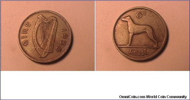 EIRE
6 PENCE
copper-nickel