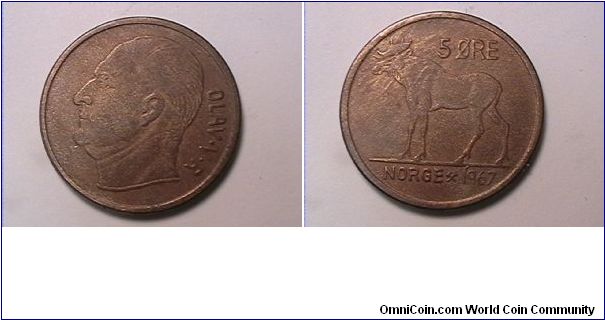 OLAV V R
5 ORE NORGE
bronze
