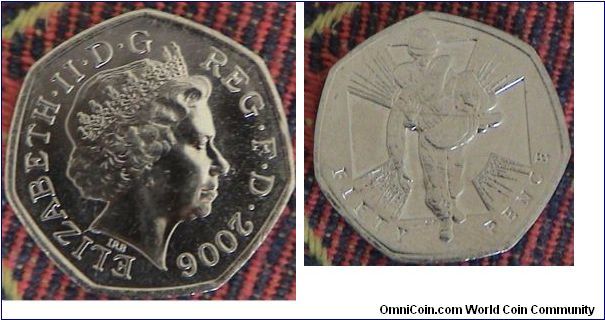 50 Pence. Heroic Act. Elizabeth II.