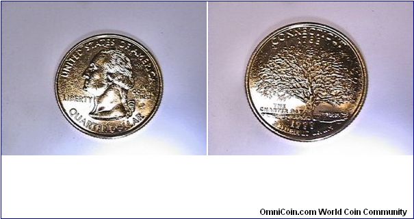 1999 STATE QUARTER DOLLAR, THIS ONE HAS BEEN GOLD PLATED