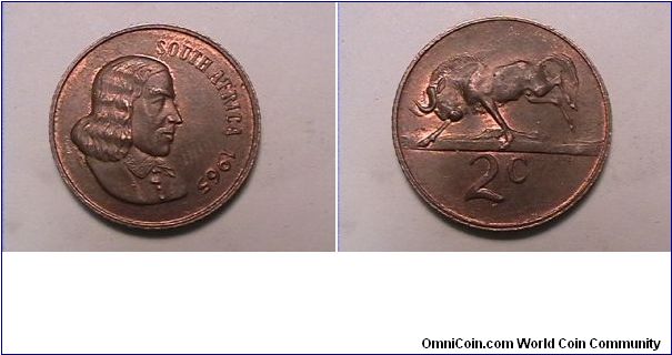 SOUTH AFRICA
2 CENTS
bronze