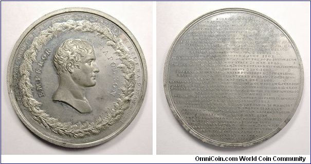 Death of Napoleon (Buried in Ruperts Valley St. Helena).
Mm. 53 - White metal