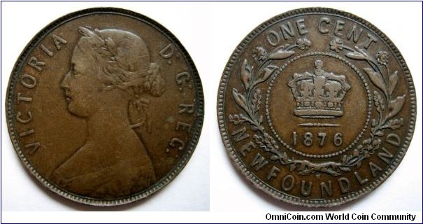 Newfoundland 1876H 1 cent