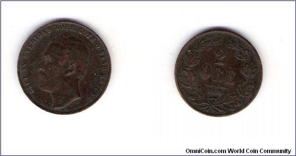 Bronze 
Km# 491
(Y3)
2 Ore
1.646 minted
Carl XV
monetary reform