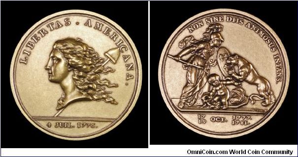Libertas Americana medal. Restruck in bronze by the Paris Mint, 2006.
