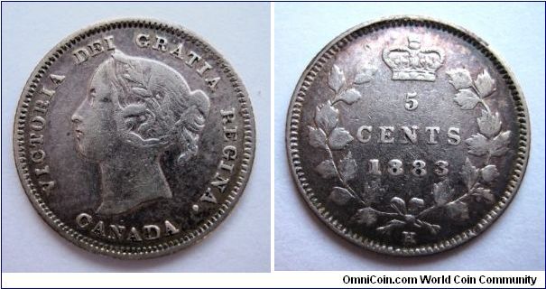 1883-H 5 cent