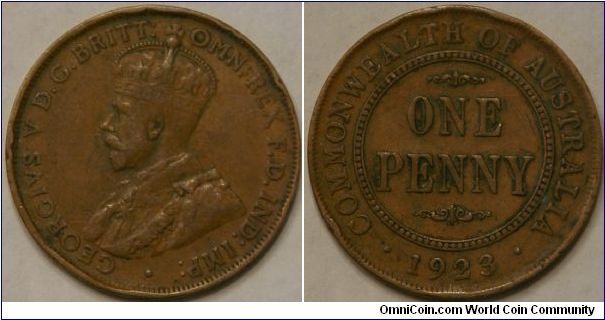 1 penny
(Bronze, 31 mm)