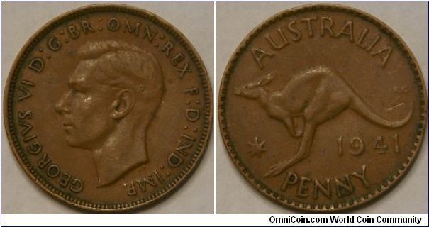 1 penny. kangaroo
(Bronze, 31 mm)