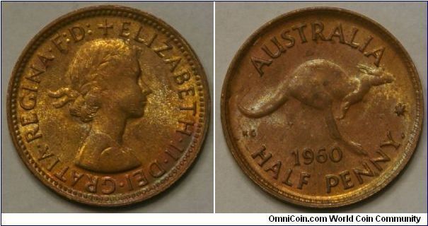 one half penny
Bronze, Sn 0.5%), 25.4 mm (1 in)