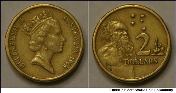 2 dollars, 'Aboriginal Tribal Elder'
(Al-Bronze, 20.5 mm)