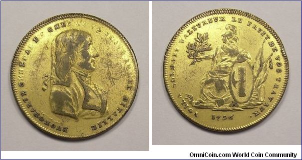 Napoleon in Italy.
Brass jetton-Mm.33