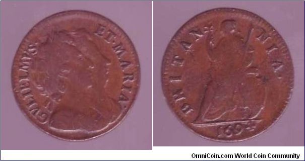 William and Mary farthing.
NVF