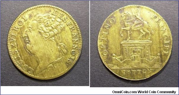 Louis XVI (optimo principi)variant.
Brass jetton - mm. 23,9