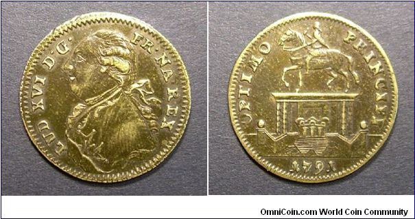 Louis XVI (optimo principi). Brass jetton - mm. 24,3