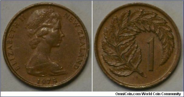 1 cent, Silver Fern leaf, 18mm, bronze