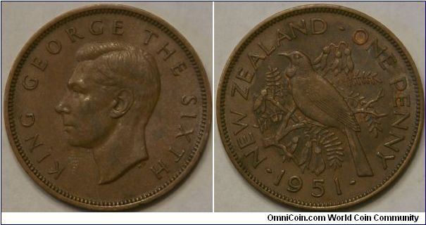 1 penny, 31mm dia., bronze