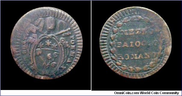 Papal States - Pius VI.
1/2 Baiocco - Copper