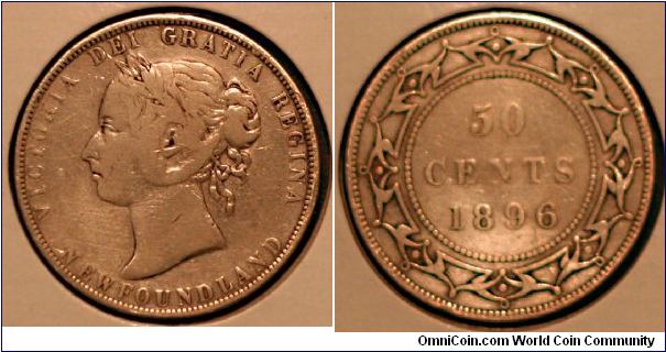 Newfoundland 50 cents silver - Victoria