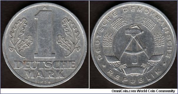 1956 Deutsches 1 Mark 

Mint: A

Aluminum