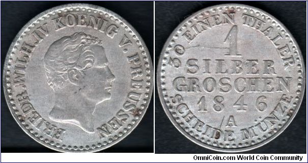 1846 1 Silber Groschen

Mint: A