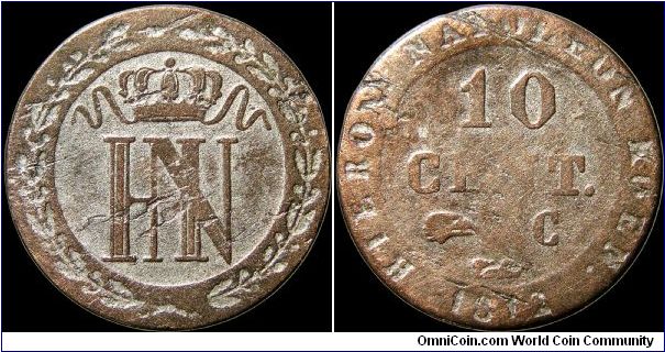 10 Centimes, Westphalia.

While not a great example the 10 centime series from Westphalia are relatively tough to find.                                                                                                                                                                                                                                                                                                                                                                                           