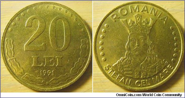 Romania 1991 20 lei.